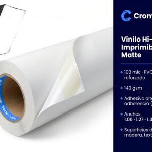 Vinilo Hi-Tack Imprimible 100mic — Cromatec EJET